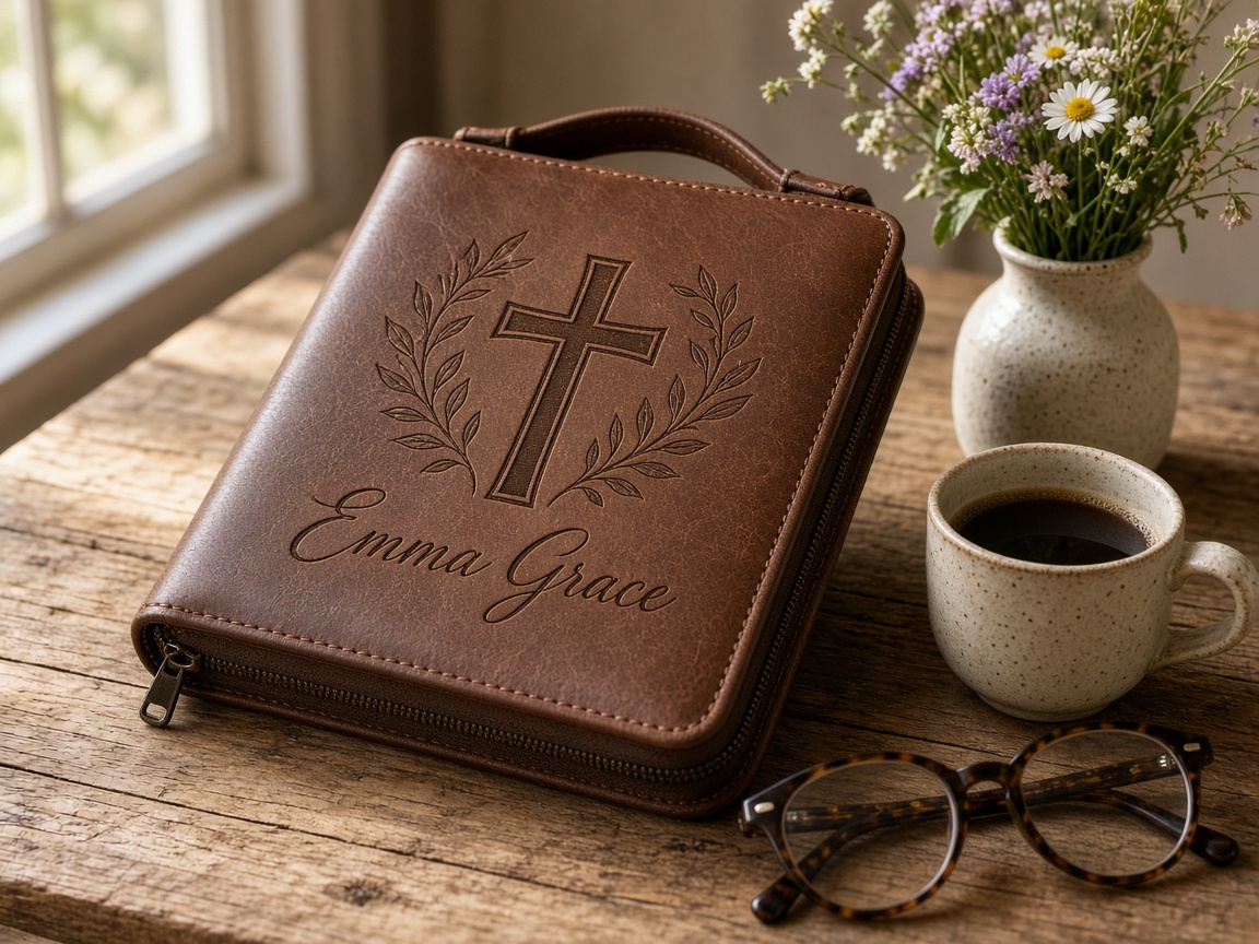 Leather Bible Covers concept mockup