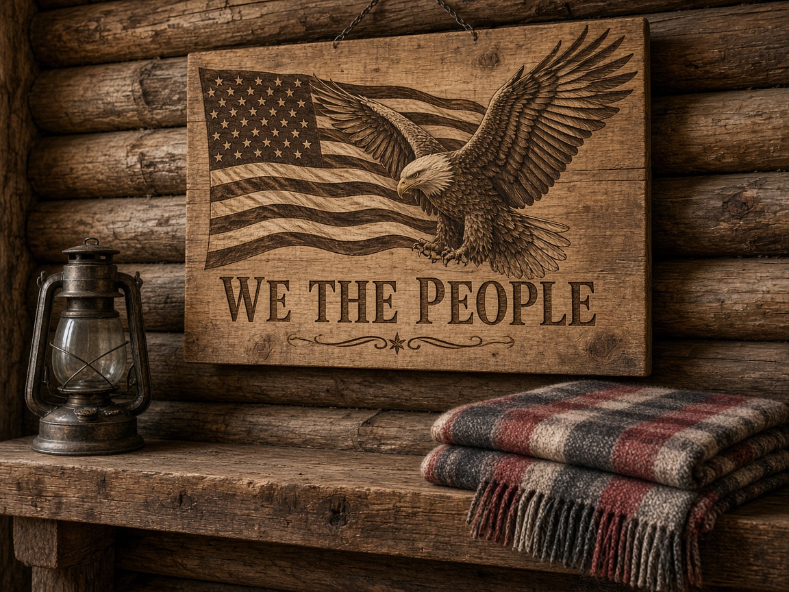 Patriotic Plaques & Signs concept mockup