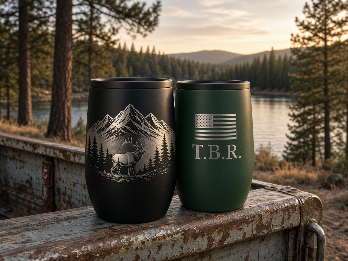 Engraved Tumblers concept mockup